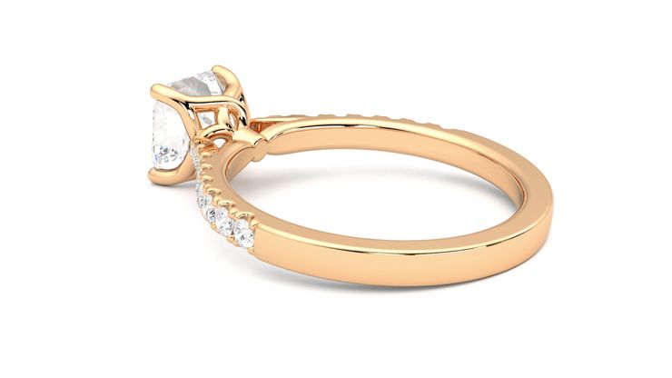Taylor & Hart Splendor Asscher Engagement Ring 360 degree image 18