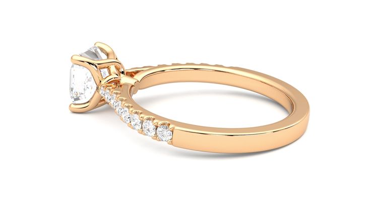 Taylor & Hart Splendor Asscher Engagement Ring 360 degree image 19