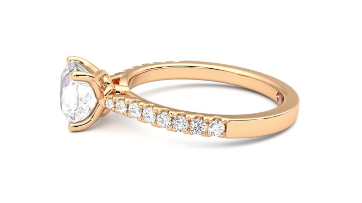 Taylor & Hart Splendor Asscher Engagement Ring 360 degree image 21