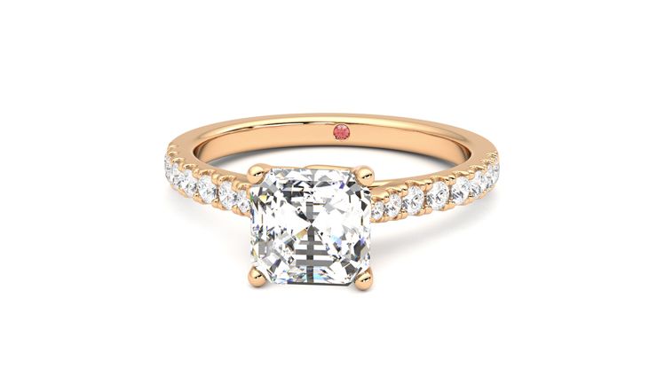 Taylor & Hart Splendor Asscher Engagement Ring 360 degree image 28