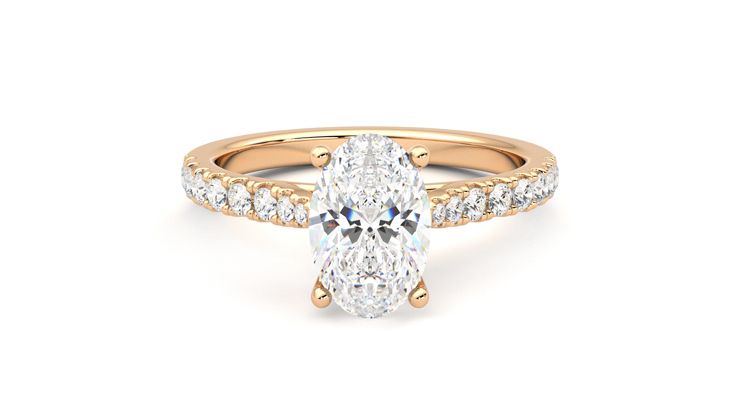 Taylor & Hart Splendor Oval Engagement Ring 360 degree image 0