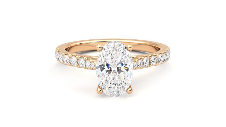 Taylor & Hart Splendor Oval Engagement Ring 360 degree image 1