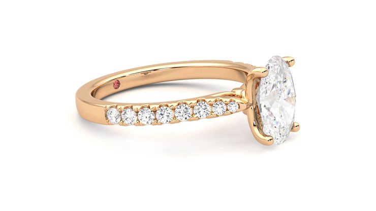 Taylor & Hart Splendor Oval Engagement Ring 360 degree image 7