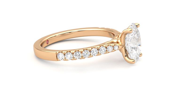 Taylor & Hart Splendor Oval Engagement Ring 360 degree image 8