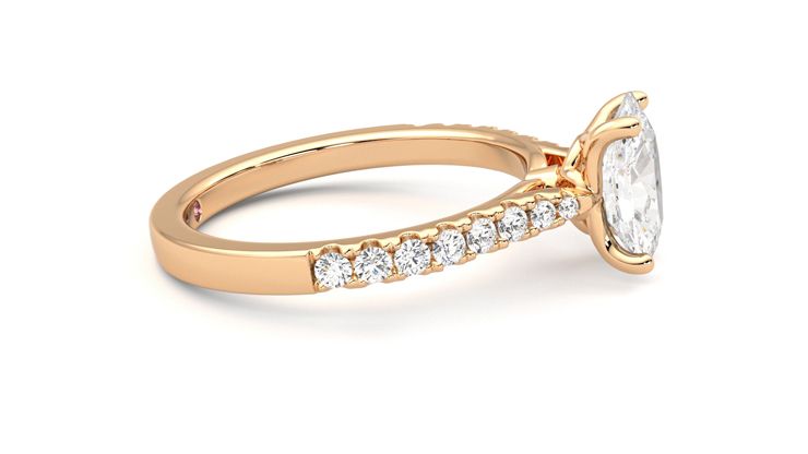 Taylor & Hart Splendor Oval Engagement Ring 360 degree image 9