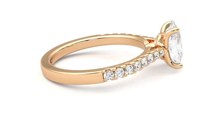 Taylor & Hart Splendor Oval Engagement Ring 360 degree image 10