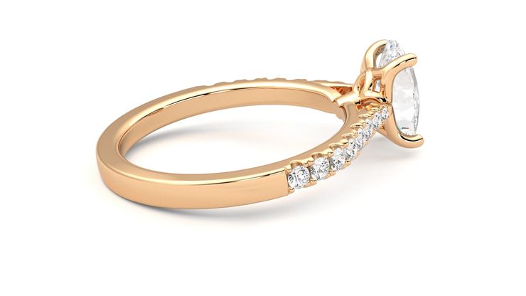 Taylor & Hart Splendor Oval Engagement Ring 360 degree image 11