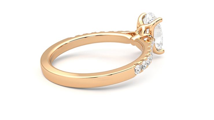Taylor & Hart Splendor Oval Engagement Ring 360 degree image 12