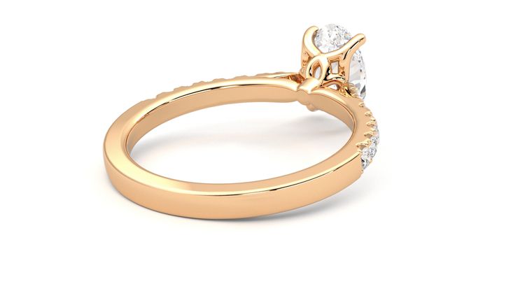 Taylor & Hart Splendor Oval Engagement Ring 360 degree image 13