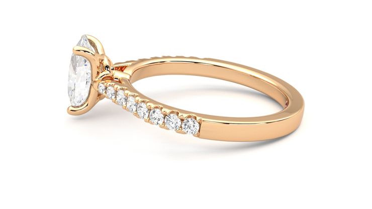 Taylor & Hart Splendor Oval Engagement Ring 360 degree image 20