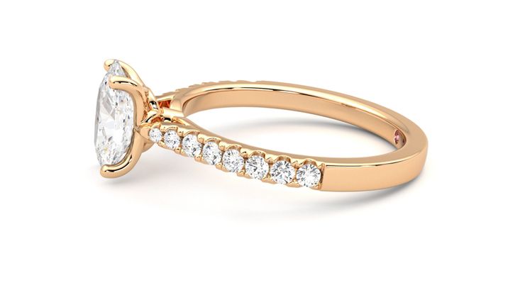 Taylor & Hart Splendor Oval Engagement Ring 360 degree image 21