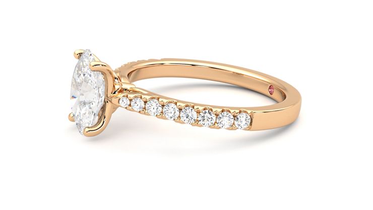 Taylor & Hart Splendor Oval Engagement Ring 360 degree image 22
