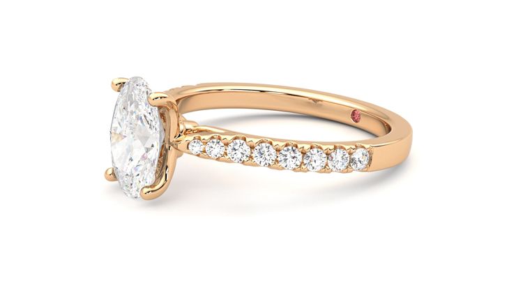 Taylor & Hart Splendor Oval Engagement Ring 360 degree image 23