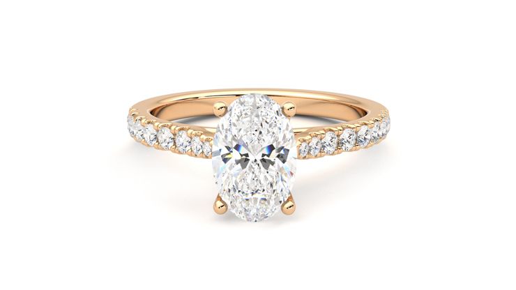 Taylor & Hart Splendor Oval Engagement Ring 360 degree image 29