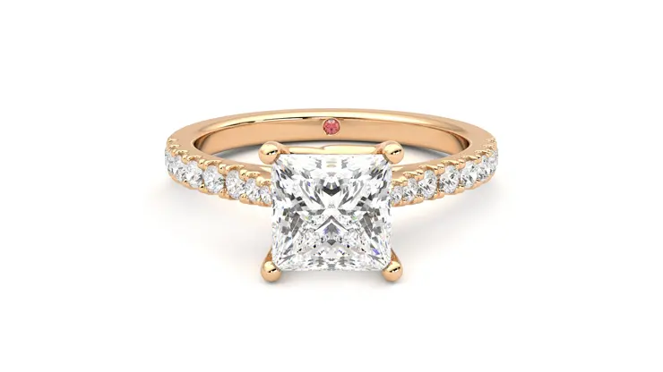 Taylor & Hart Splendor Princess Engagement Ring 360 detail 01