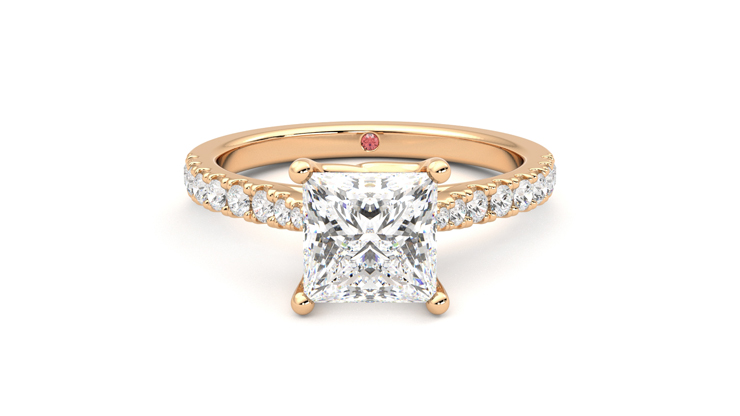 Taylor & Hart Splendor Princess Engagement Ring 360 degree image 0