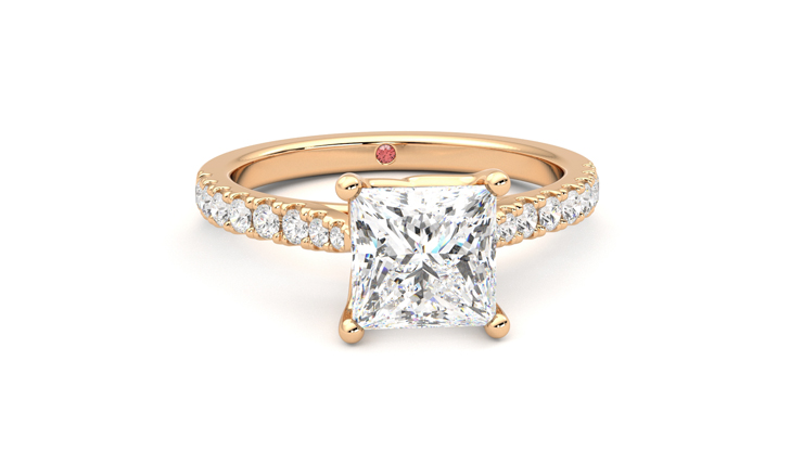 Taylor & Hart Splendor Princess Engagement Ring 360 degree image 2