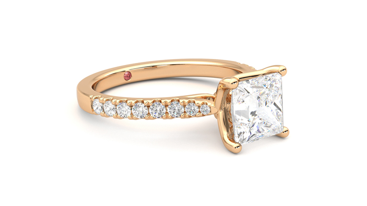Taylor & Hart Splendor Princess Engagement Ring 360 degree image 6