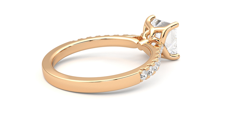 Taylor & Hart Splendor Princess Engagement Ring 360 degree image 12