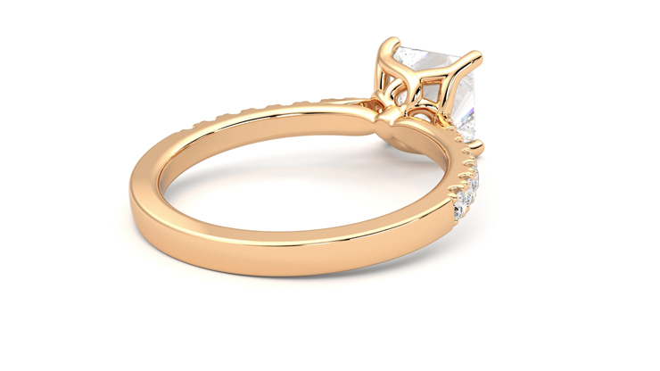 Taylor & Hart Splendor Princess Engagement Ring 360 degree image 13