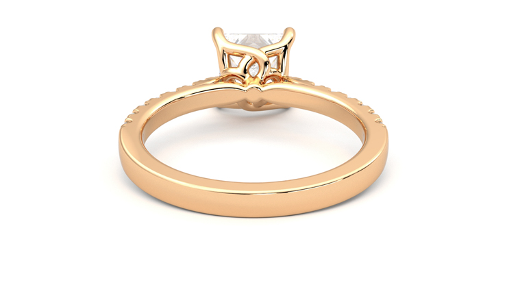 Taylor & Hart Splendor Princess Engagement Ring 360 degree image 15