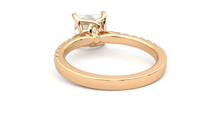 Taylor & Hart Splendor Princess Engagement Ring 360 degree image 16