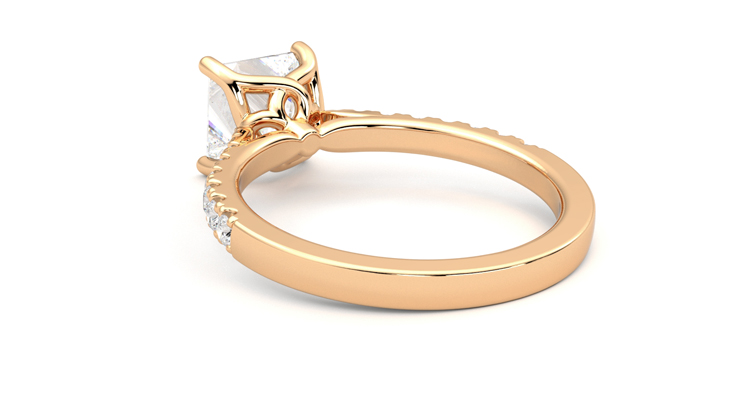 Taylor & Hart Splendor Princess Engagement Ring 360 degree image 17