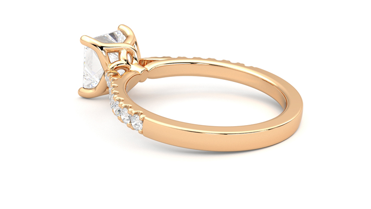 Taylor & Hart Splendor Princess Engagement Ring 360 degree image 18