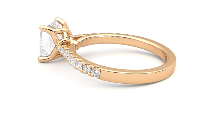 Rose gold deals small diamond ring