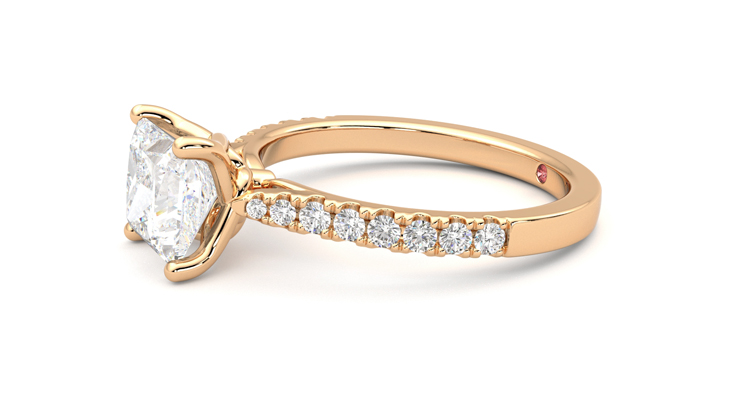 Taylor & Hart Splendor Princess Engagement Ring 360 degree image 22