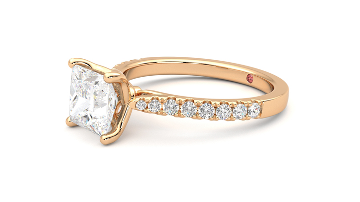 Taylor & Hart Splendor Princess Engagement Ring 360 degree image 23