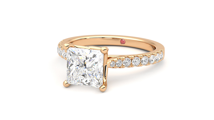 Taylor & Hart Splendor Princess Engagement Ring 360 degree image 26
