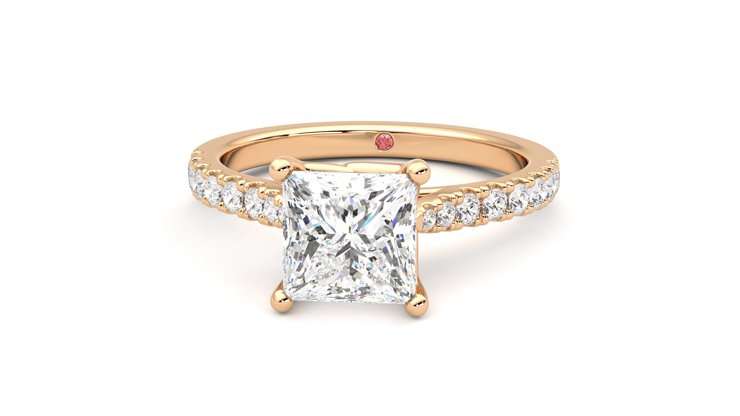 Taylor & Hart Splendor Princess Engagement Ring 360 degree image 28