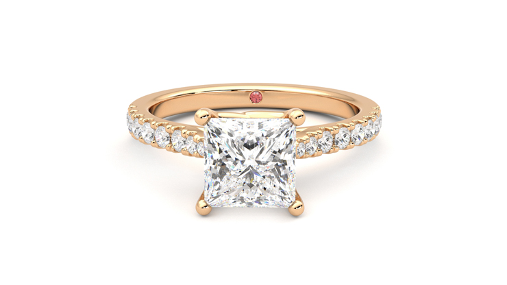 Taylor & Hart Splendor Princess Engagement Ring 360 degree image 29