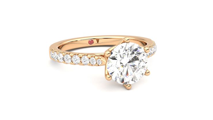 Taylor & Hart Splendor Round Engagement Ring 360 degree image 4