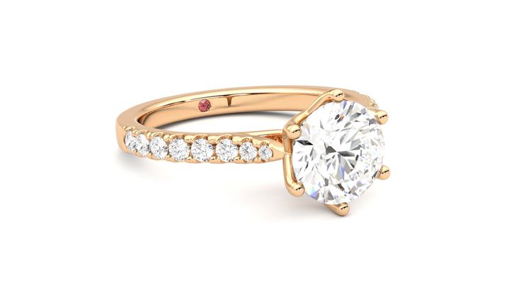 Taylor & Hart Splendor Round Engagement Ring 360 degree image 5
