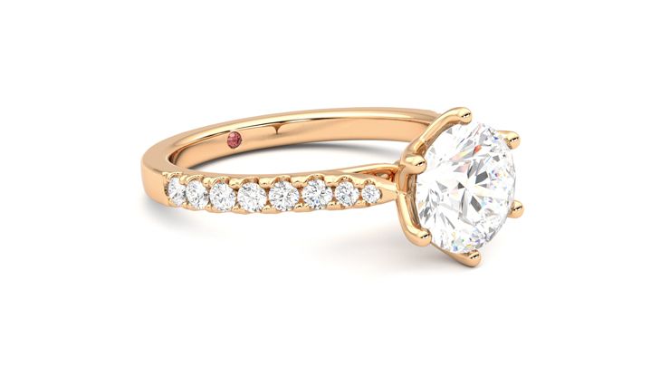 Taylor & Hart Splendor Round Engagement Ring 360 degree image 6