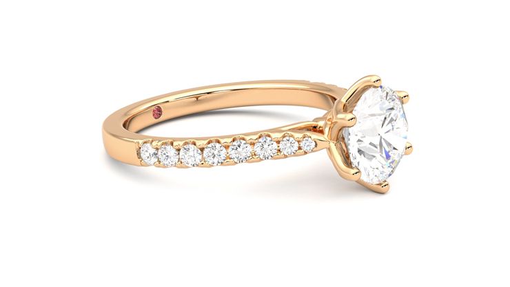 Taylor & Hart Splendor Round Engagement Ring 360 degree image 7