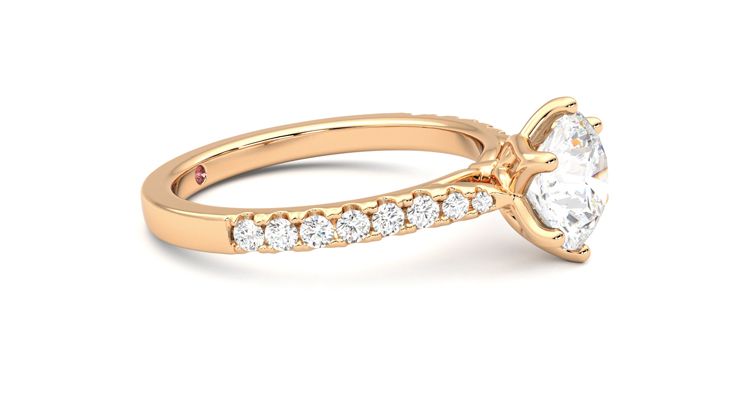 Taylor & Hart Splendor Round Engagement Ring 360 degree image 8
