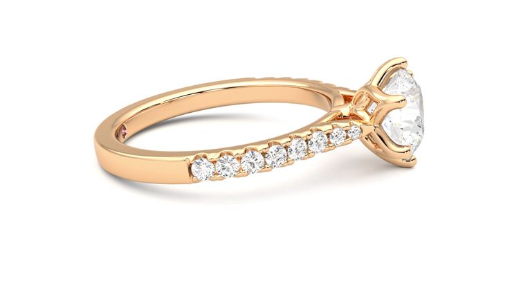 Taylor & Hart Splendor Round Engagement Ring 360 degree image 9