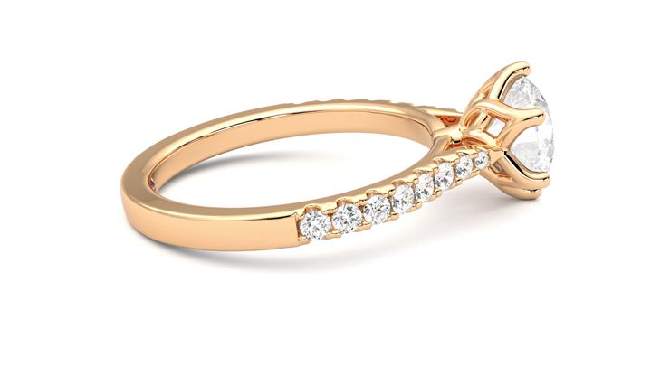 Taylor & Hart Splendor Round Engagement Ring 360 degree image 10