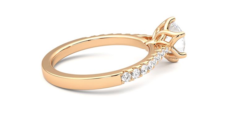 Taylor & Hart Splendor Round Engagement Ring 360 degree image 11