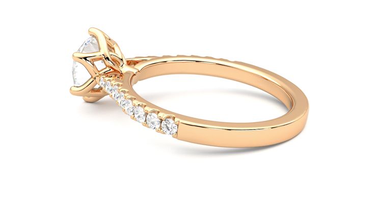 Taylor & Hart Splendor Round Engagement Ring 360 degree image 19