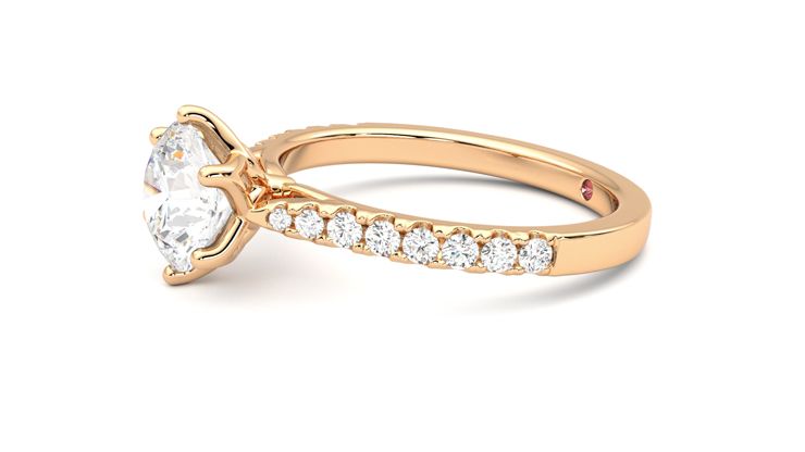 Taylor & Hart Splendor Round Engagement Ring 360 degree image 22