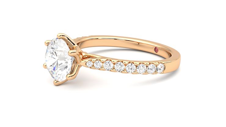 Taylor & Hart Splendor Round Engagement Ring 360 degree image 23