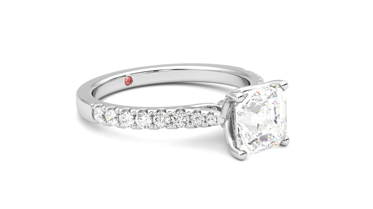 Taylor & Hart Splendor Asscher Engagement Ring 360 degree image 6