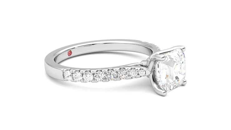 Taylor & Hart Splendor Asscher Engagement Ring 360 degree image 7
