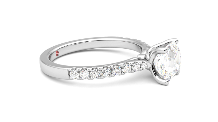 Taylor & Hart Splendor Asscher Engagement Ring 360 degree image 8