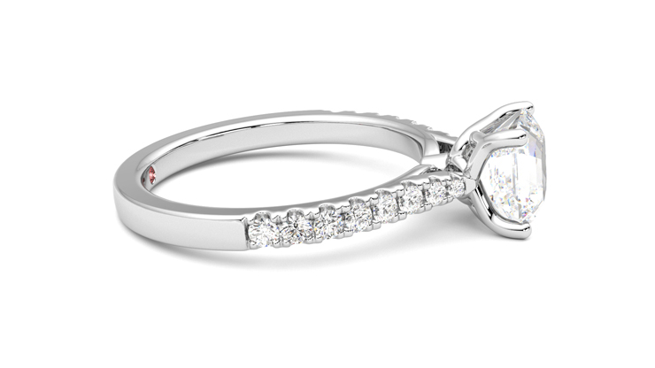 Taylor & Hart Splendor Asscher Engagement Ring 360 degree image 9