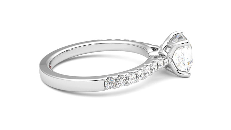 Taylor & Hart Splendor Asscher Engagement Ring 360 degree image 10